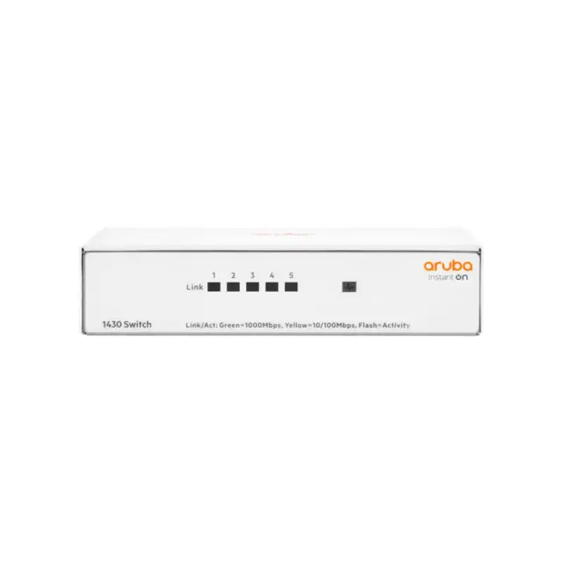 HPE Aruba Instant On 1430 5G Switch - Commutateur - non géré - 5 x 10 - 100 - 1000 - de bureau, fixation ... (R8R44AABB)_1